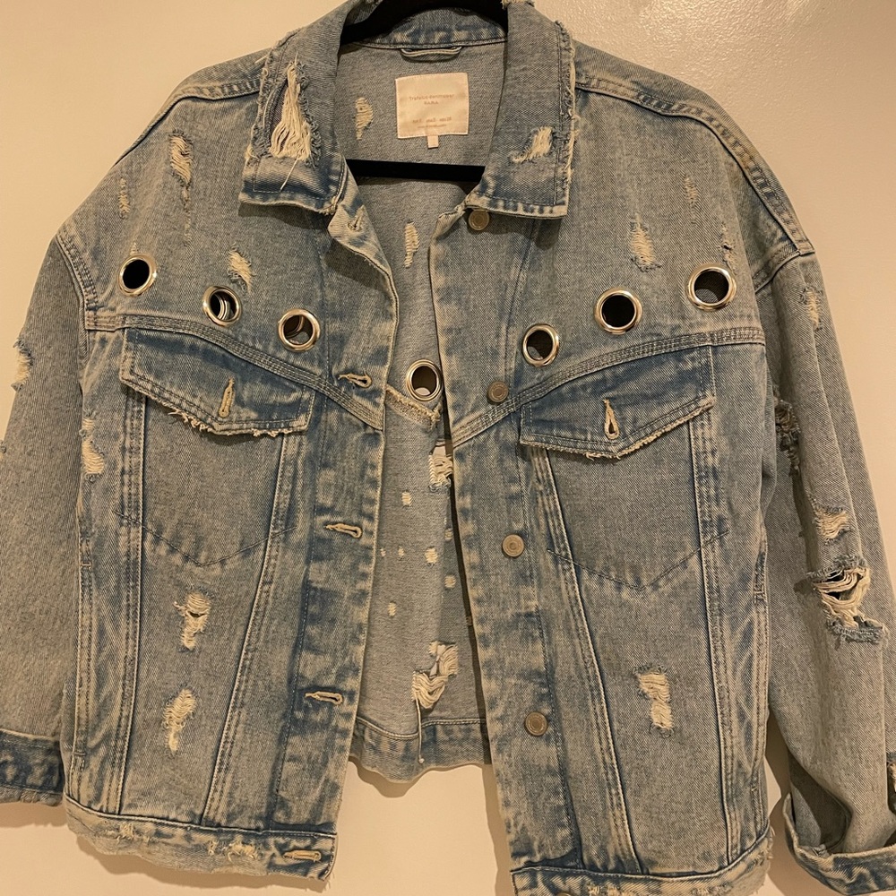 Zara Grommet Jean Jacket